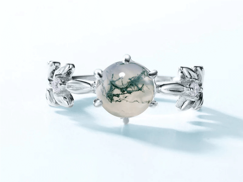 Discover the Captivating World of Moss Agate Rings at Trendolla Jewelry