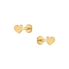 Trendolla Classic Heart Flat Back Sleeper Earrings