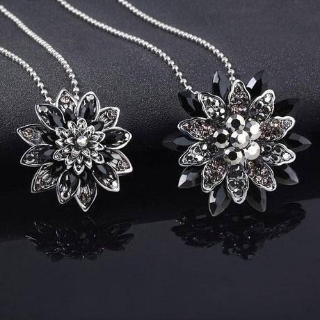 Trendolla Black Dahlia Necklace Spidergirl Crystal Pendant Women Gift Custume Accessory - Trendolla Jewelry